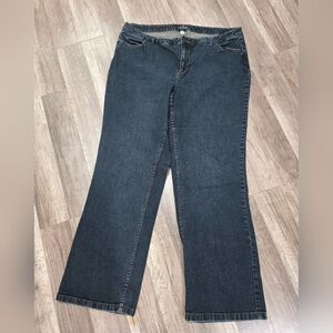 CASLON Nordstrom Classic Dark Blue Plus Boot Cut Wide Leg Black Women's Jeans